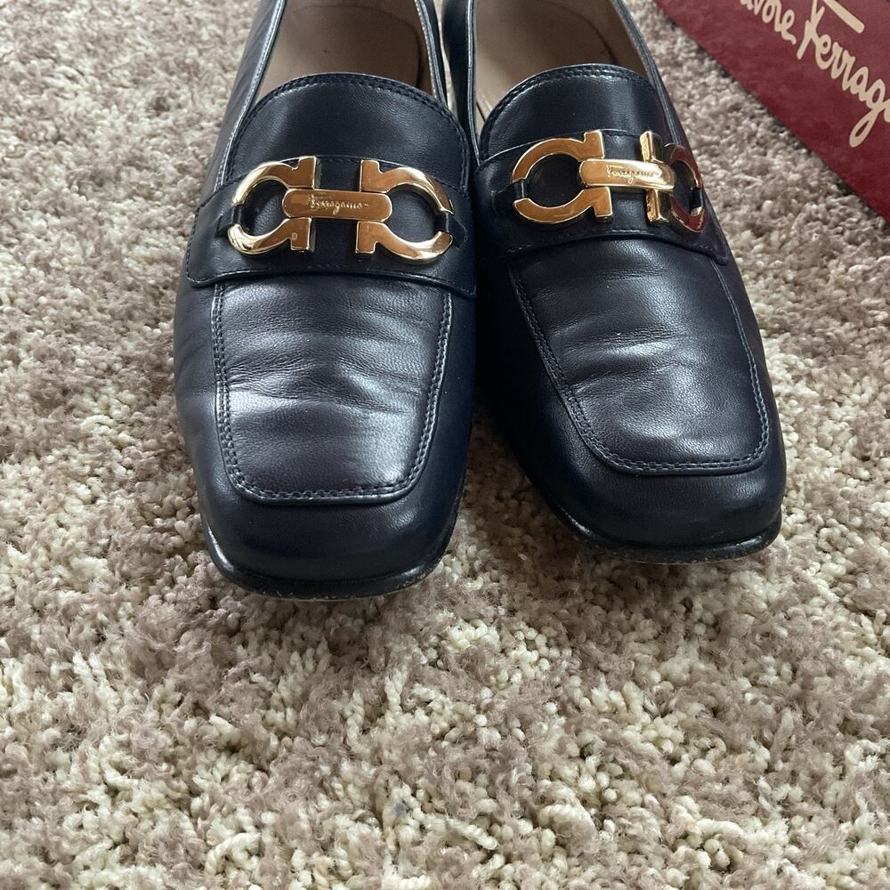 Salvatore Ferragamo Forever Women’s Slip On Shoe With Buckle 3cm Used 7 1/2AA - Picture 10 of 12